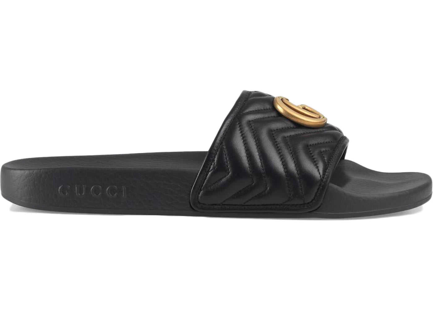 Gucci Matelasse Slide Black Double G