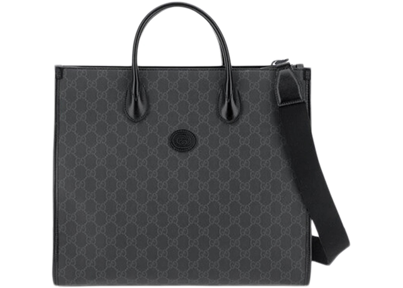 Gucci Medium Tote with Interlocking G Medium GG Supreme Black