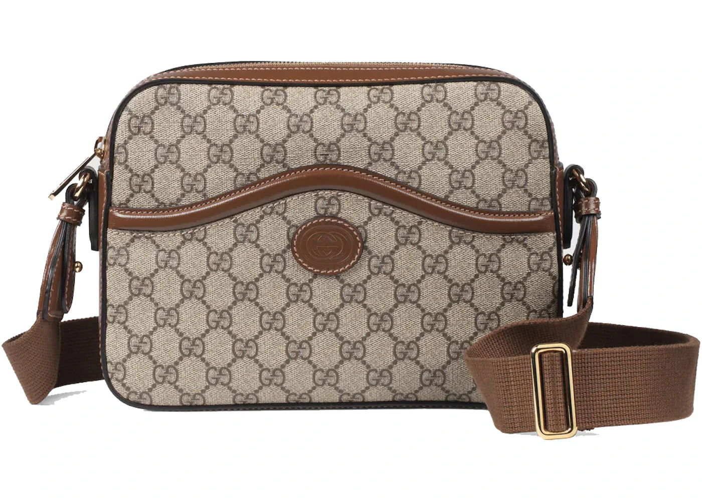 Gucci Messenger Bag with Interlocking G Beige/Ebony