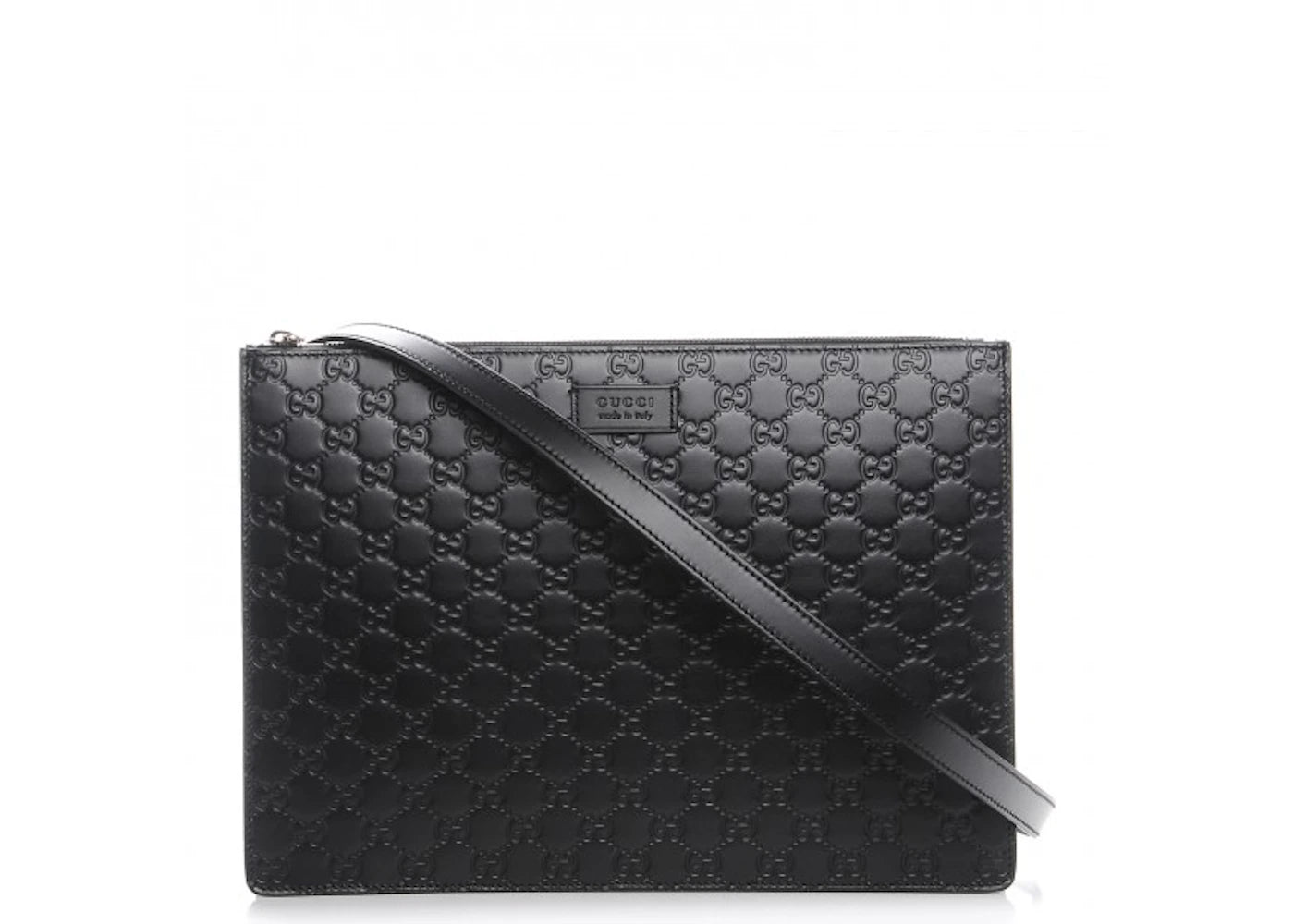 Gucci Signature Messenger Bag Monogram Guccissima Black