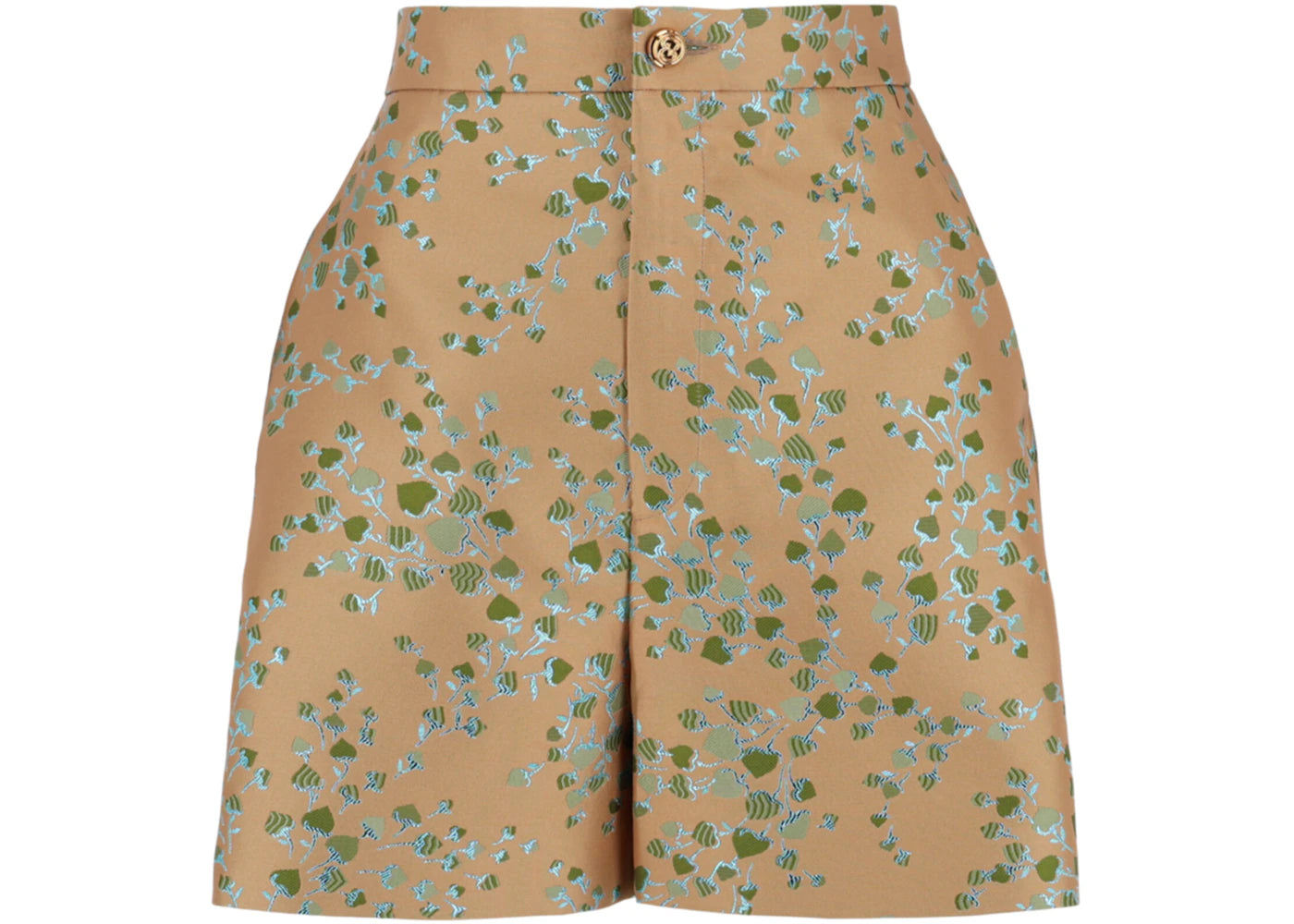 Gucci Metallic Lead Motif Shorts Brown Multi