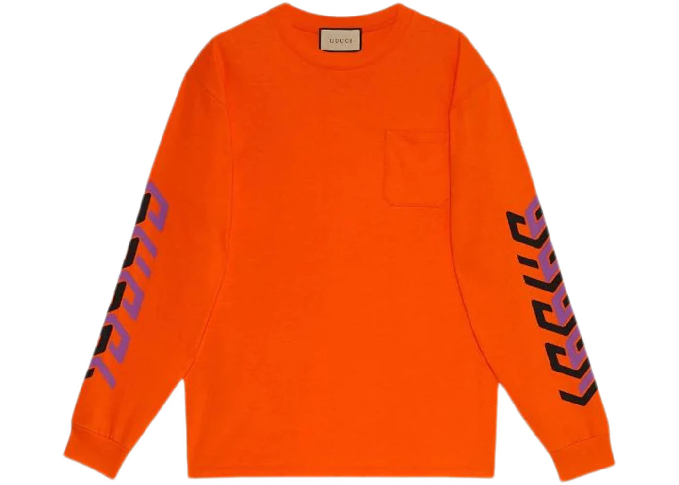 Gucci Mirror Logo-Print Crewneck Red/Black/Purple