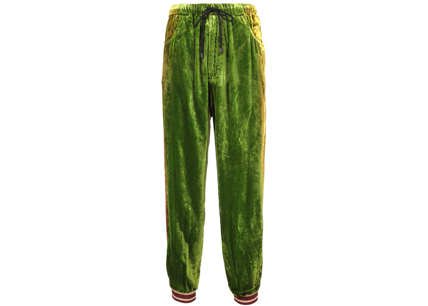 Gucci Mixed Media Jogger Pants Green