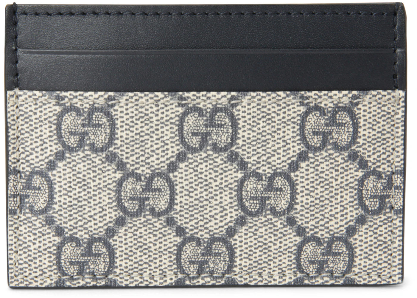 Gucci Money Clip Card Case GG Supreme Beige/Black