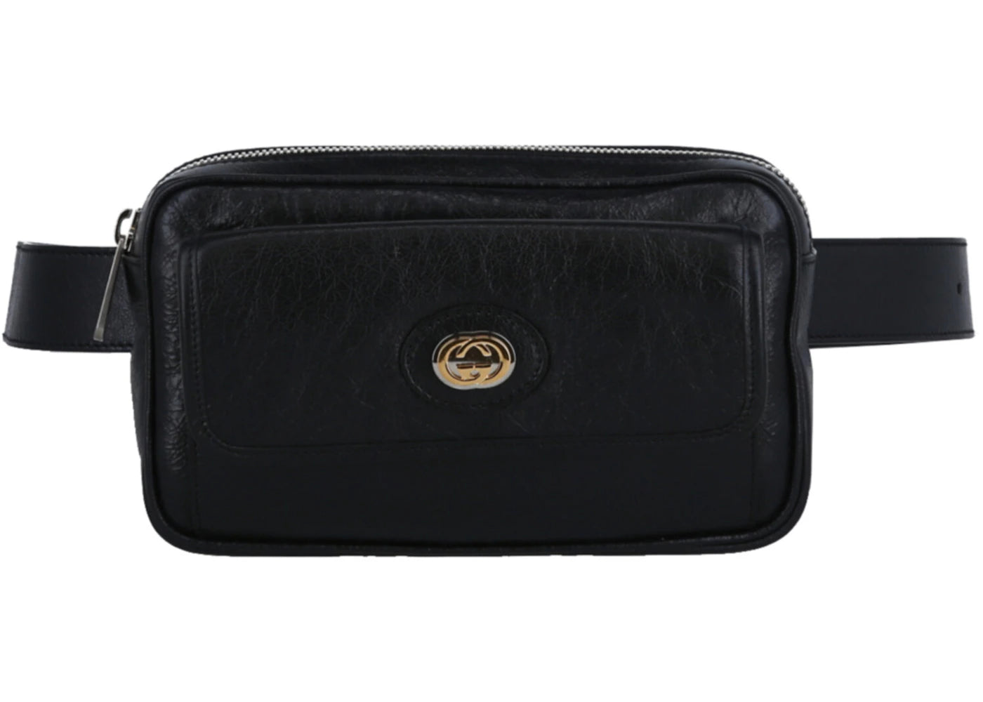 Gucci Morpheus Fluffy Leather Belt Bag Black