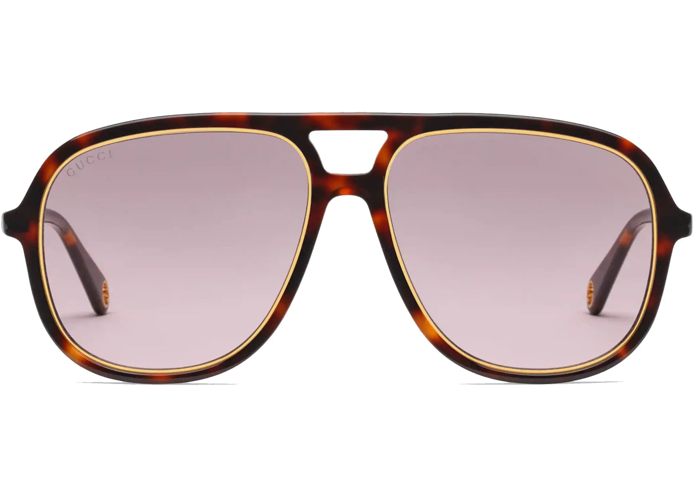 Gucci Navigator Frame Sunglasses Tortoiseshell/Pink (691294 J0741 2359)