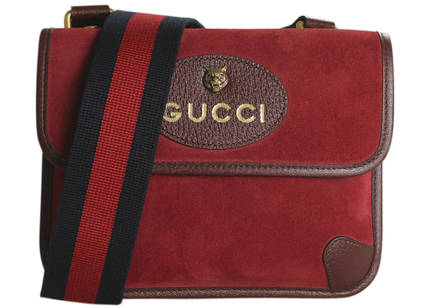 Gucci Neo Web Crossbody Suede Red