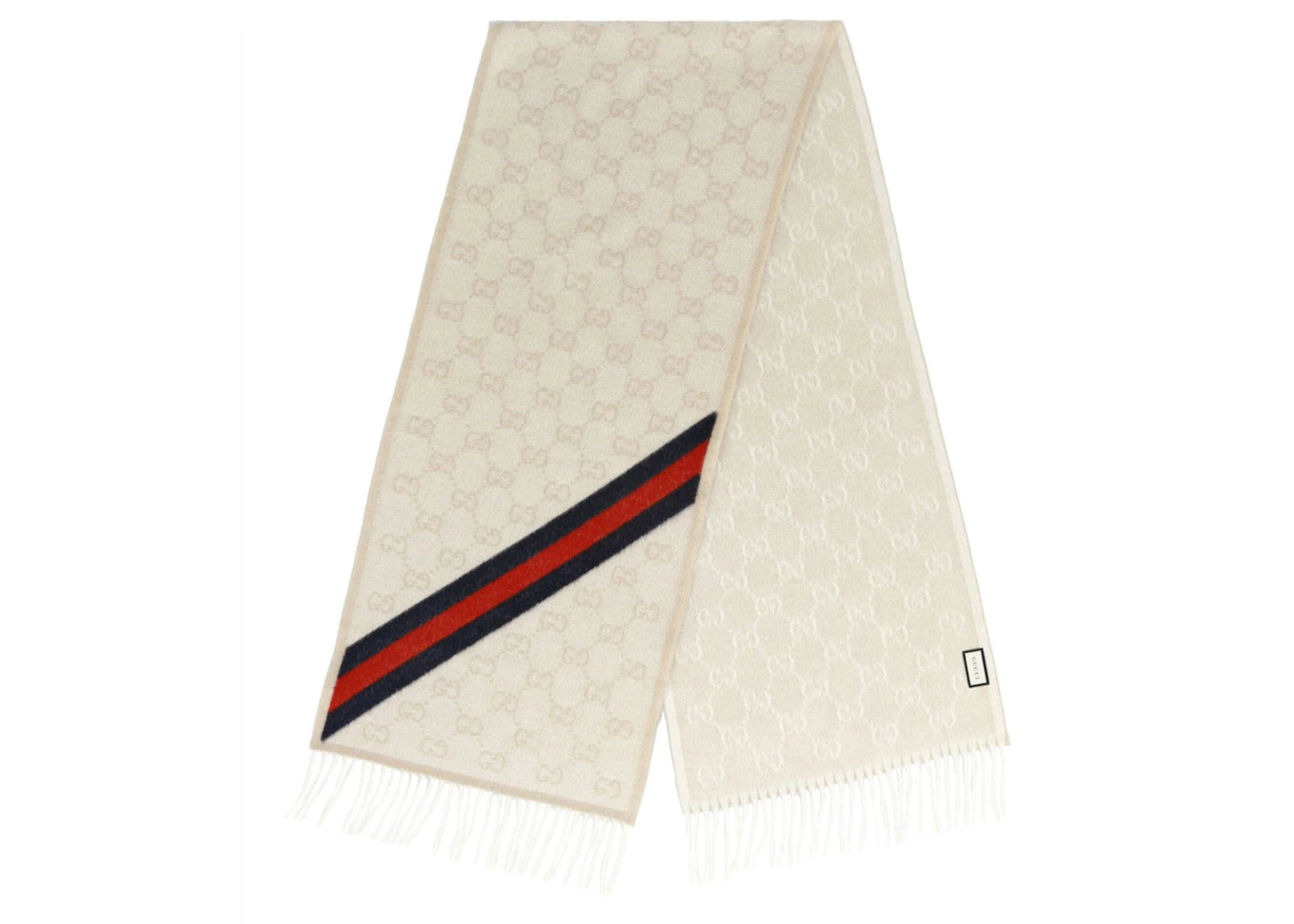 Gucci Nikky Wool Scarf Sand/Blue