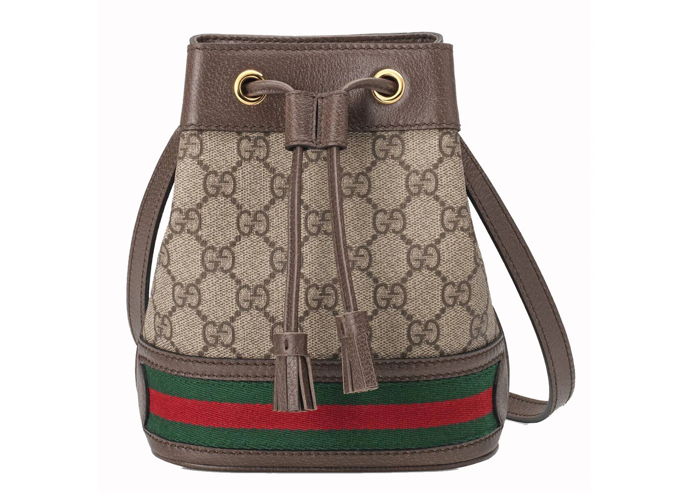 Gucci Ophidia Bucket Bag GG Supreme Mini Beige/Ebony