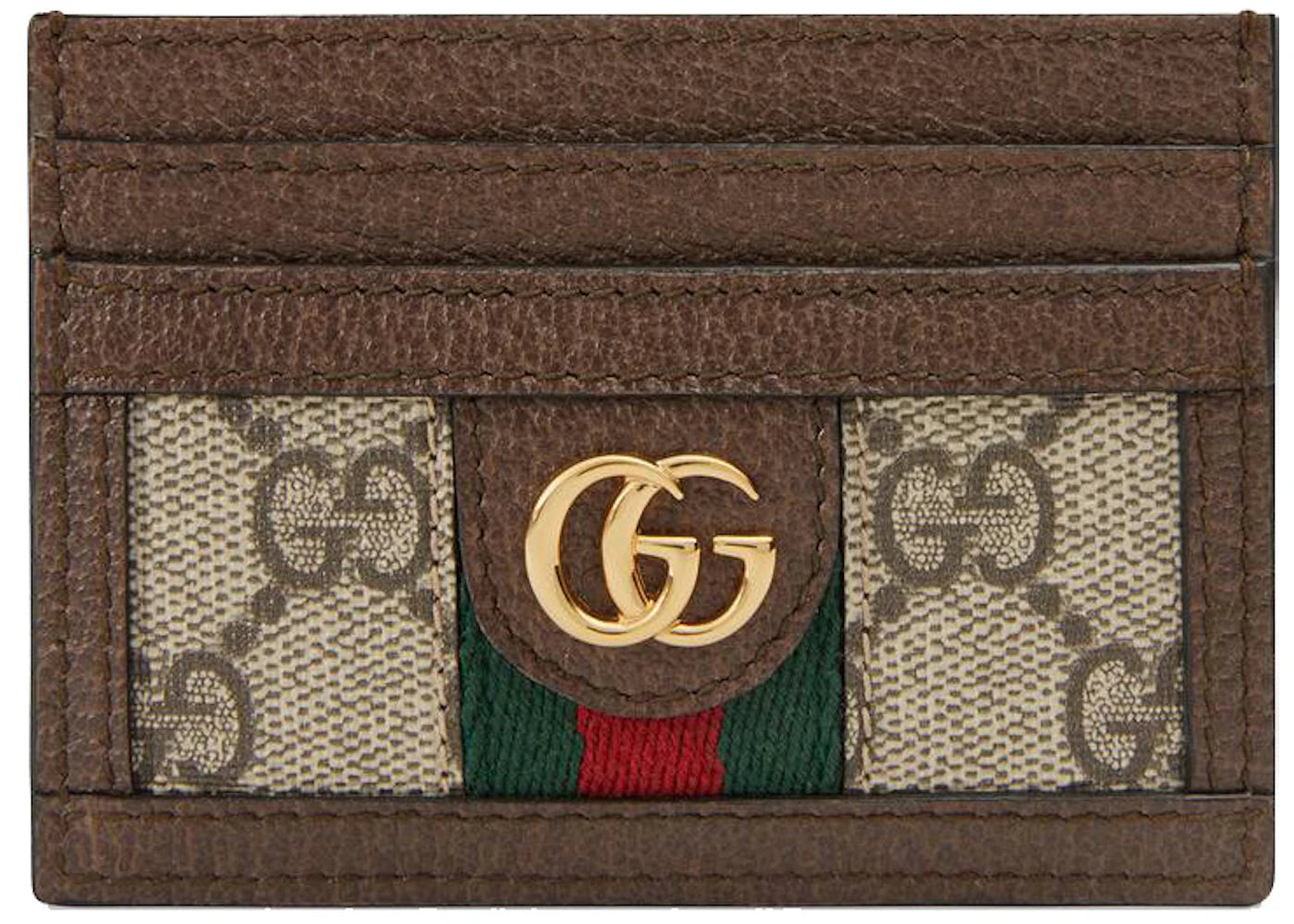 Gucci Ophidia Card Case GG Supreme Beige/Ebony