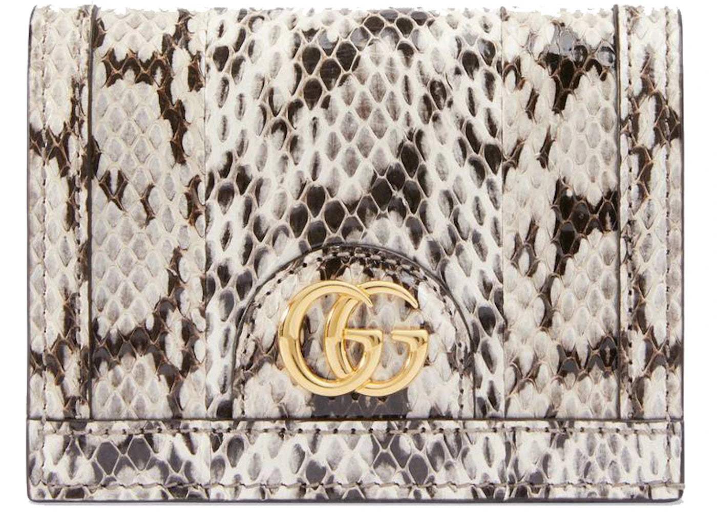 Gucci Ophidia Card Case Snakeskin Natural