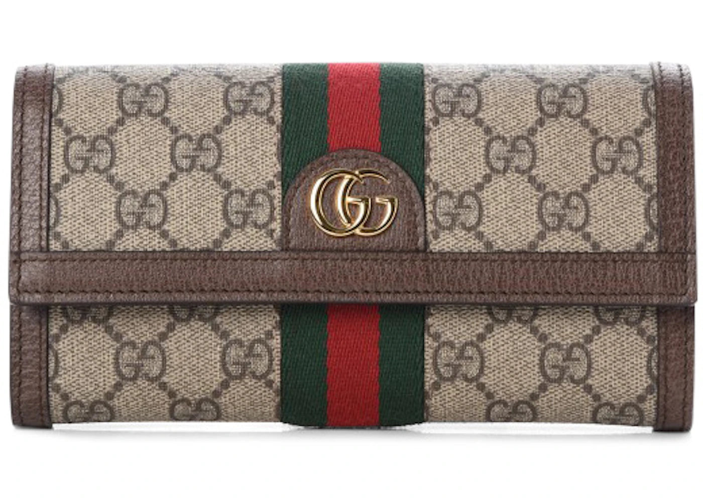 Gucci Ophidia Continental Wallet GG Web Beige/Ebony