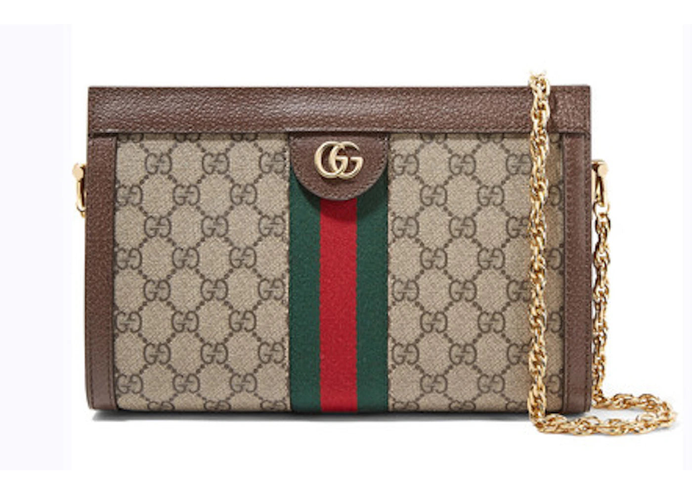 Gucci Ophidia Convertible Clutch GG Web Small Brown