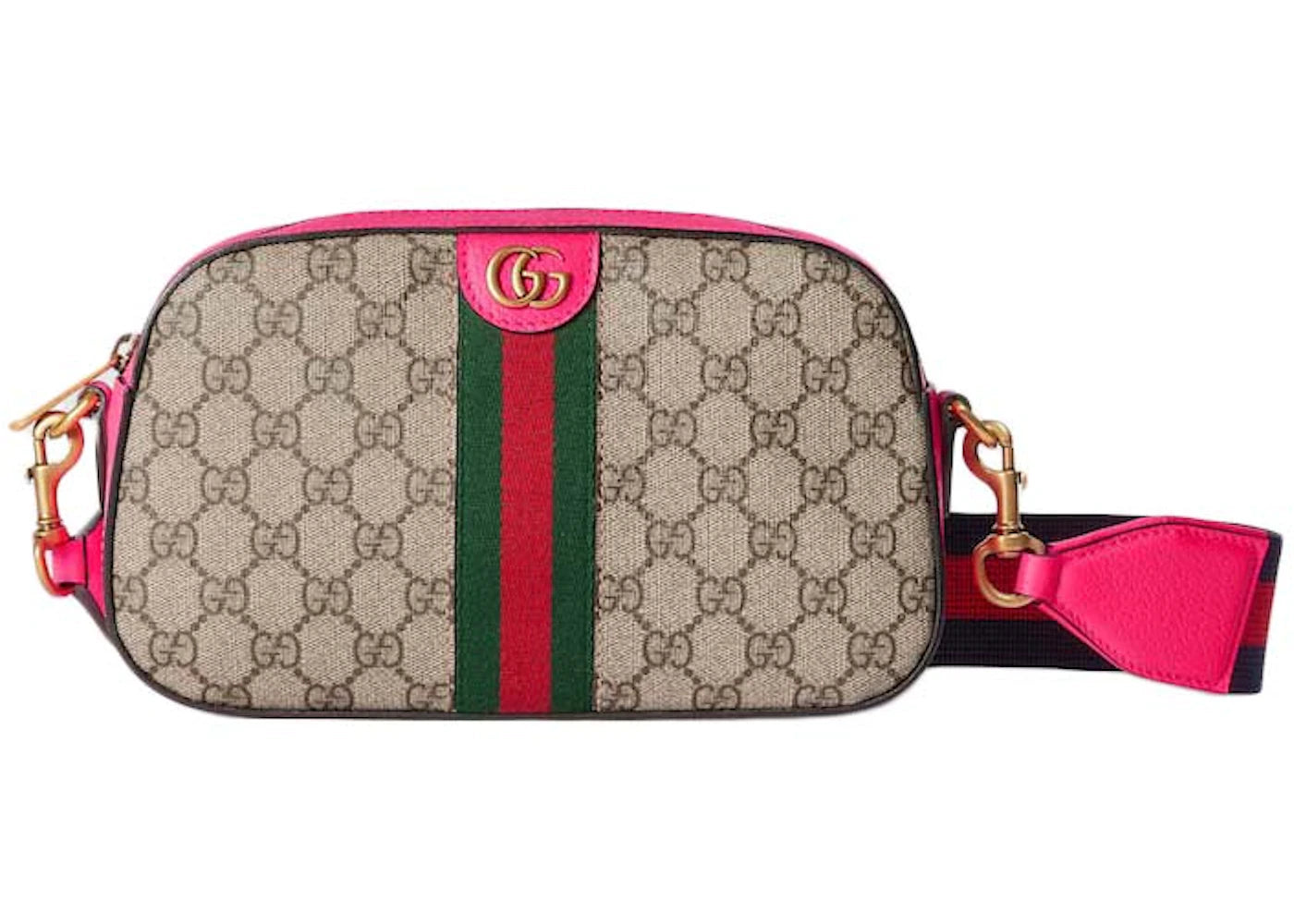 Gucci Ophidia GG Small Crossbody Bag Beige/Ebony/Pink