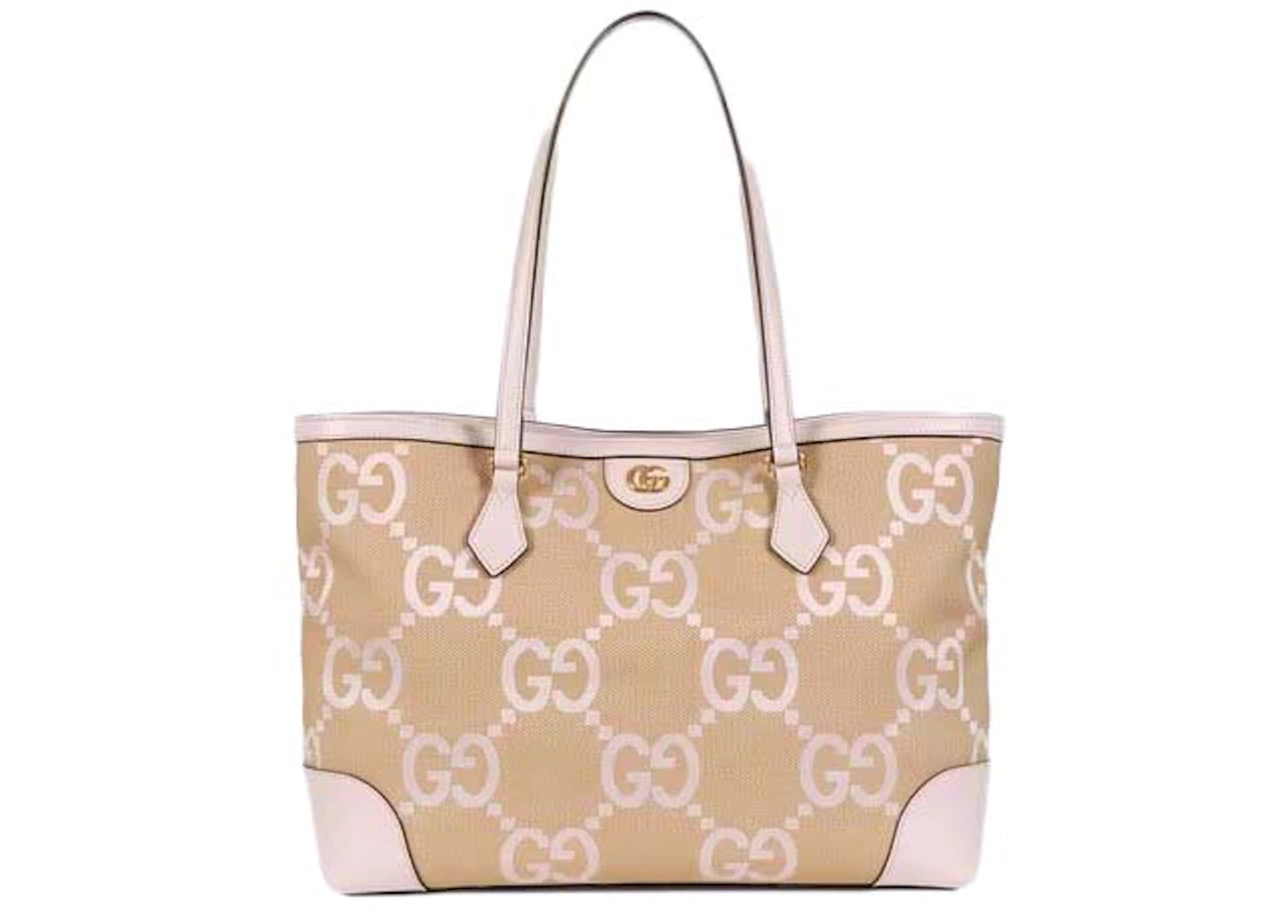 Gucci Ophidia Jumbo GG Medium Tote Camel/Light Pink