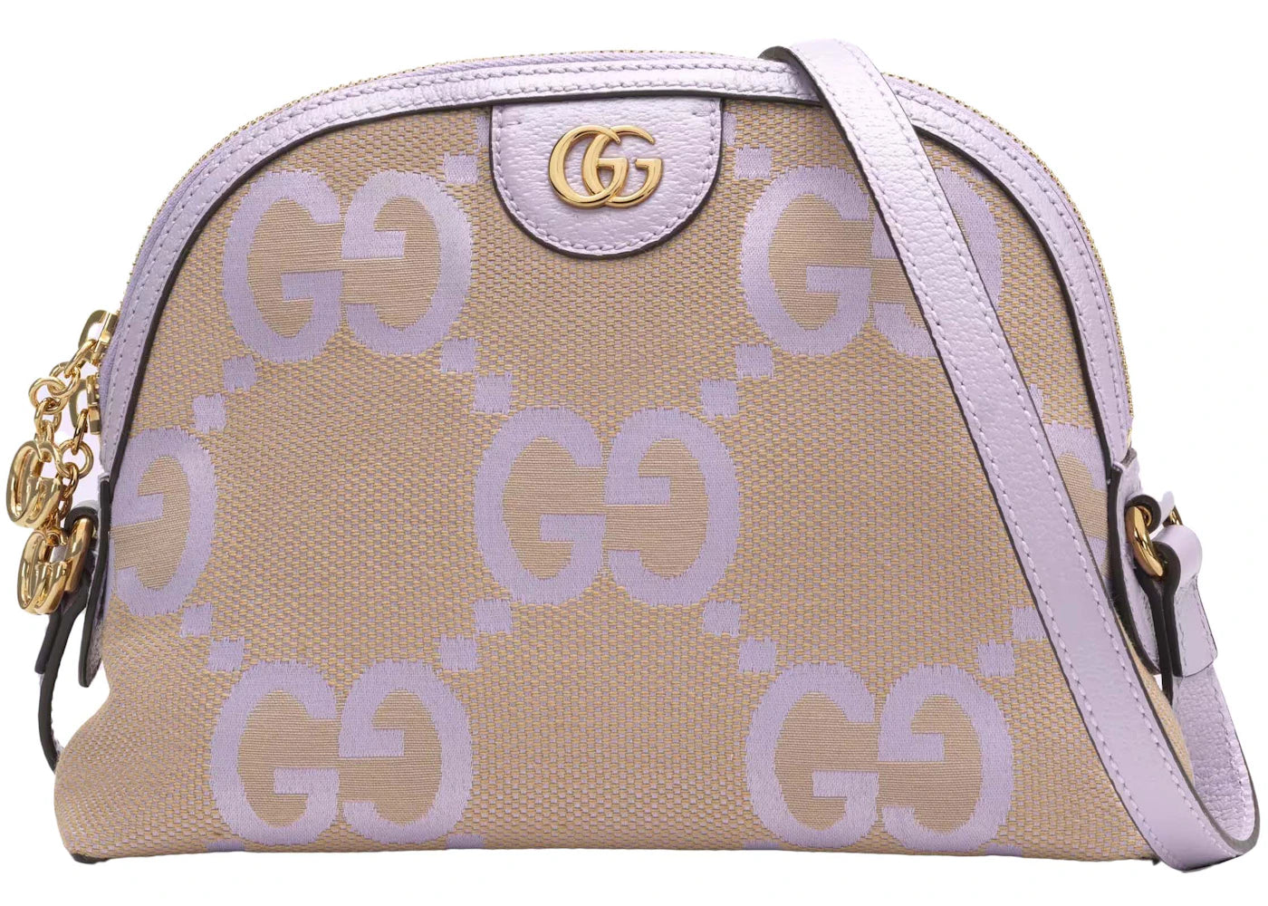 Gucci Ophidia Jumbo GG Small Shoulder Bag Beige/Lilac