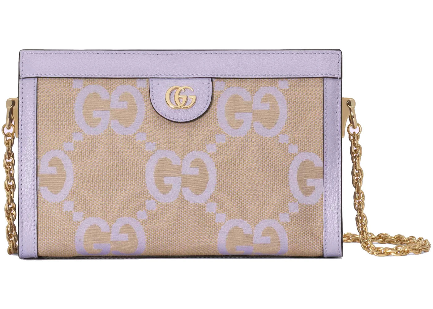 Gucci Ophidia Jumbo GG Small Shoulder Bag Camel/Lilac