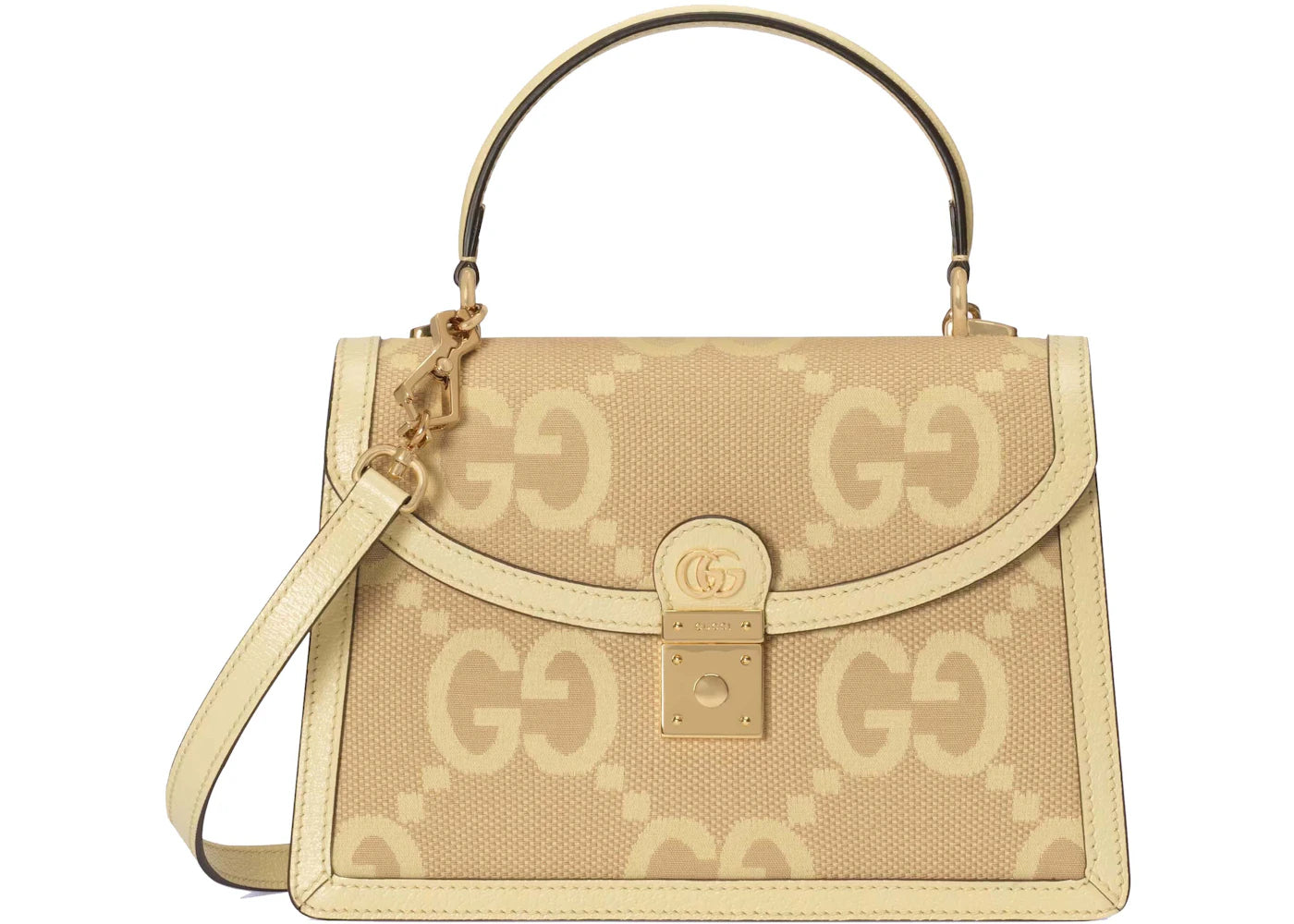 Gucci Ophidia Jumbo GG Top Handle Bag Camel/Banana