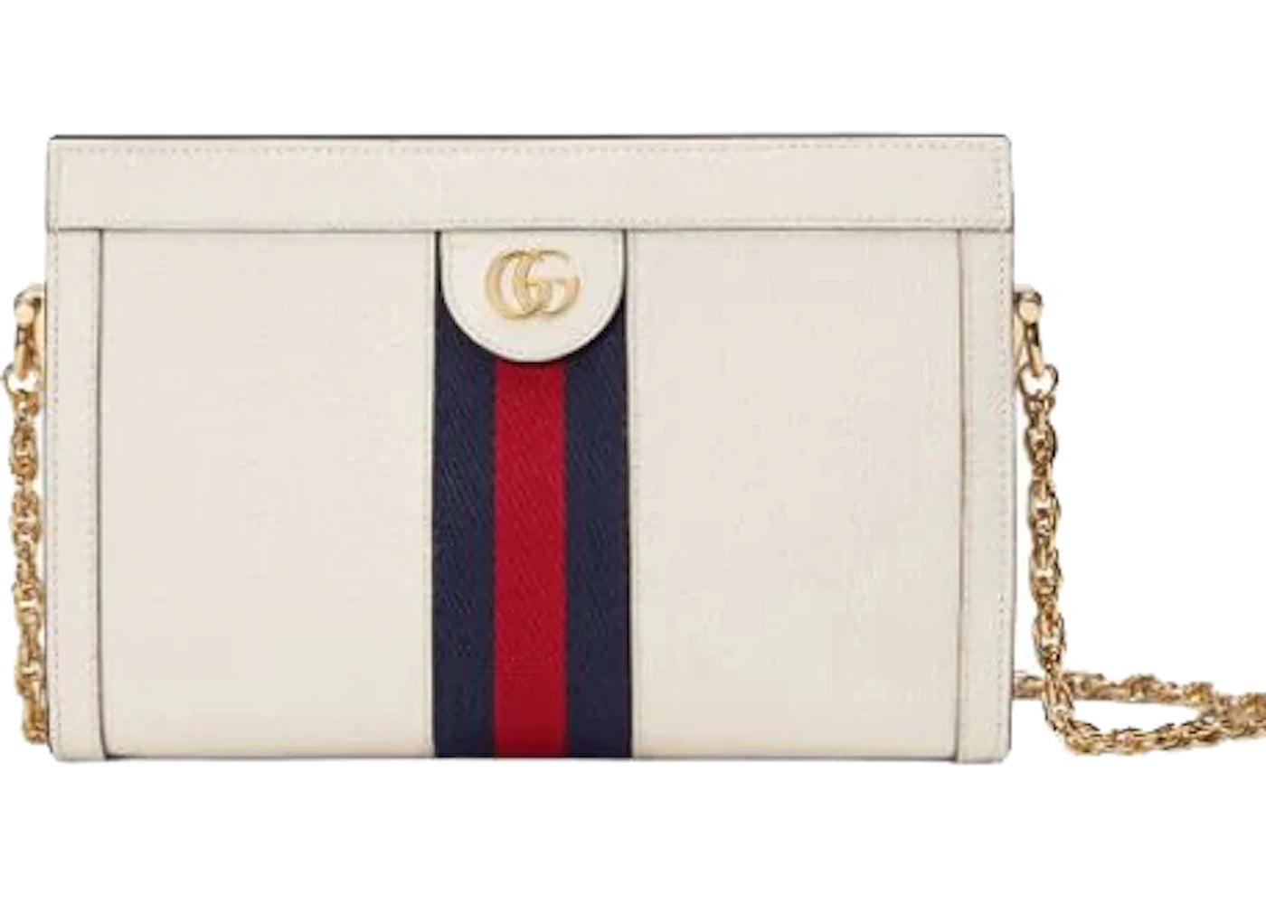 Gucci Ophidia Leather Shoulder Bag Small White