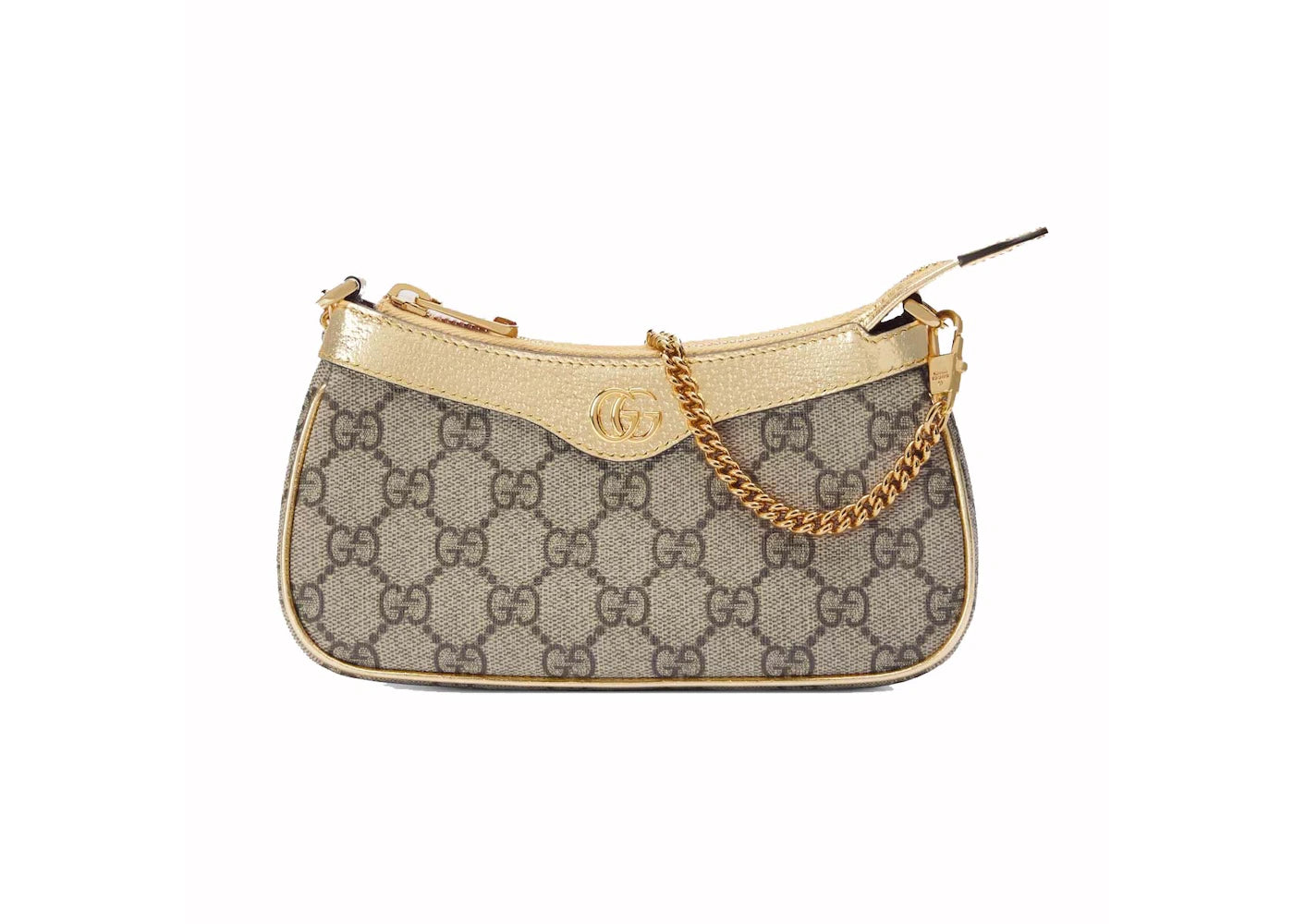 Gucci Ophidia Mini Bag Beige/Ebony/Metallic Gold