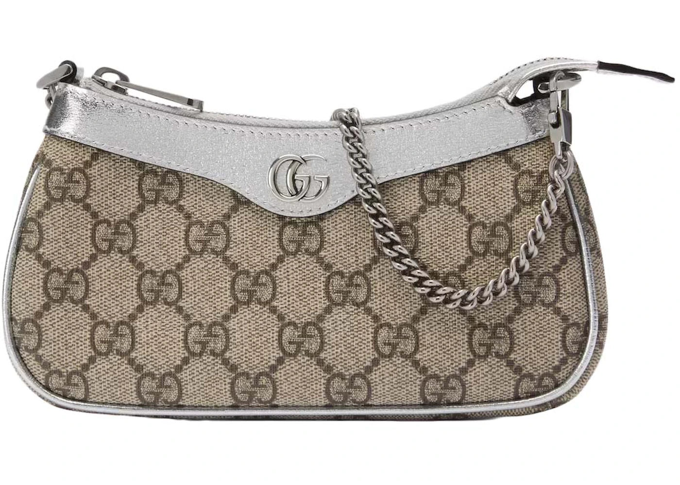 Gucci Ophidia Mini Bag Beige/Ebony/Metallic Silver