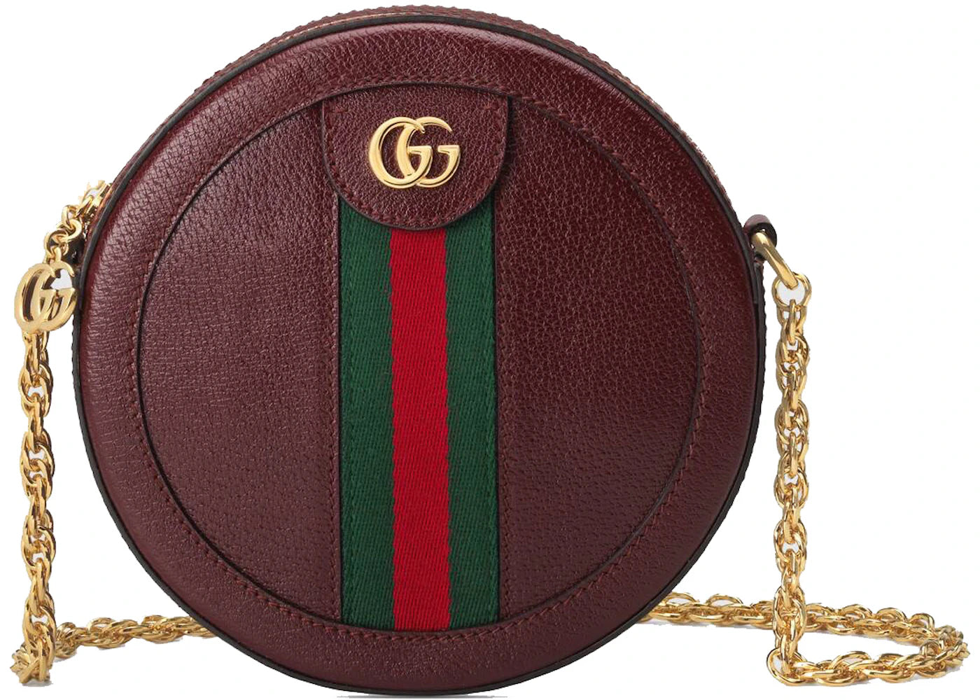 Gucci Ophidia Round Shoulder Bag Mini Burgundy