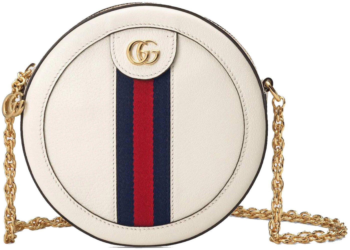 Gucci Ophidia Round Shoulder Bag Mini White