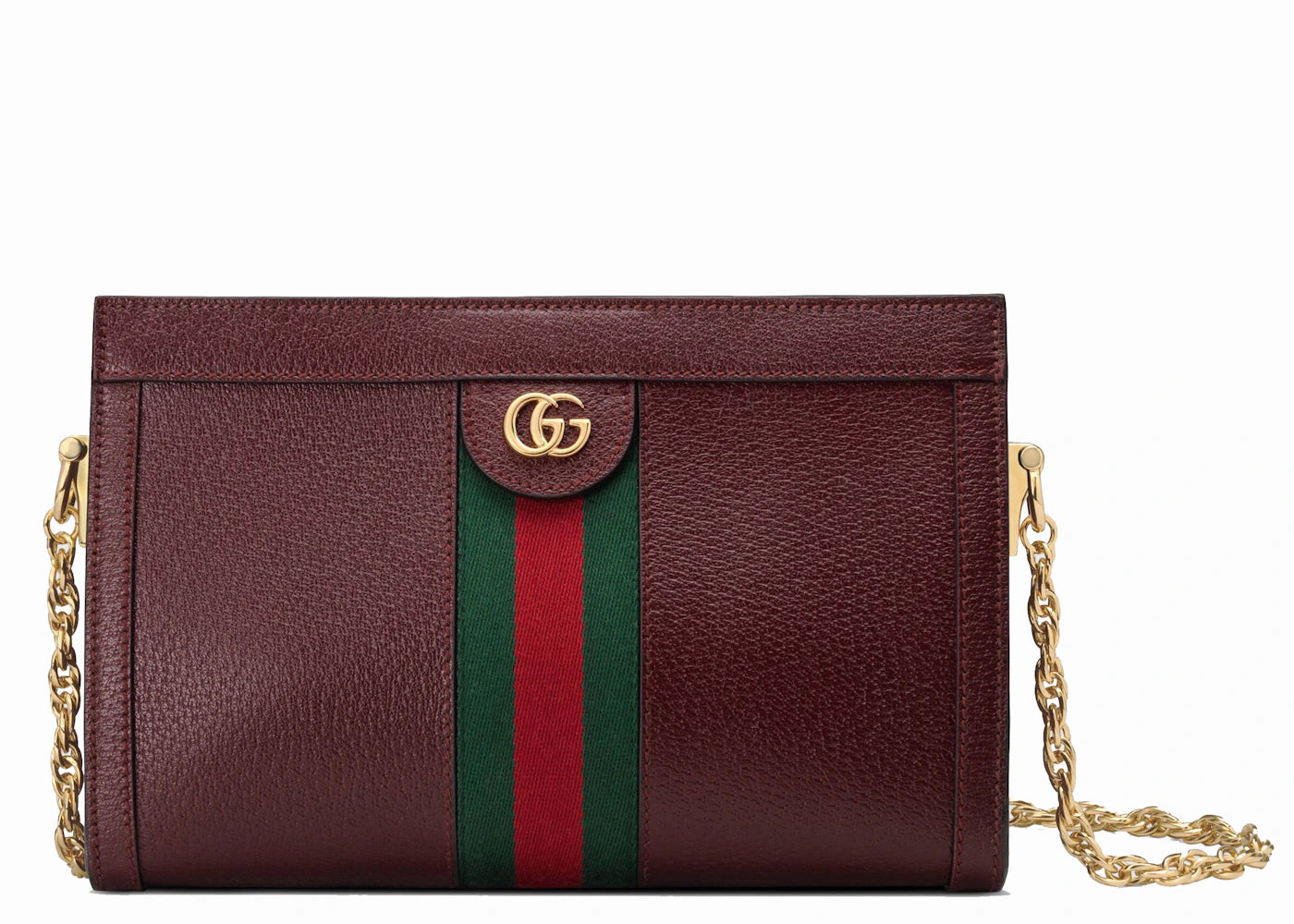 Gucci Ophidia Shoulder Bag Leather Small Burgundy