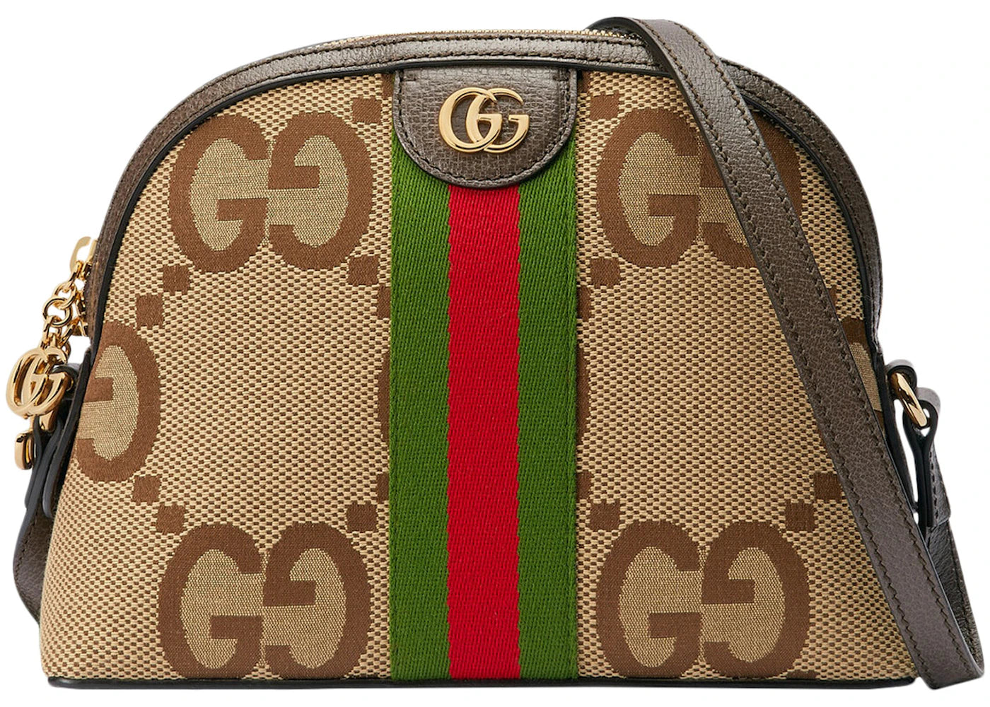 Gucci Ophidia Shoulder Bag Small Jumbo GG Camel/Ebony/Red/Green