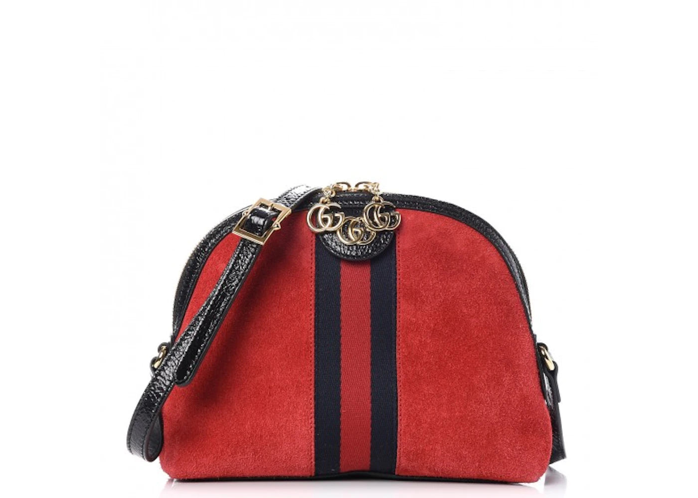 Gucci Ophidia Shoulder GG Small Hibiscus Red