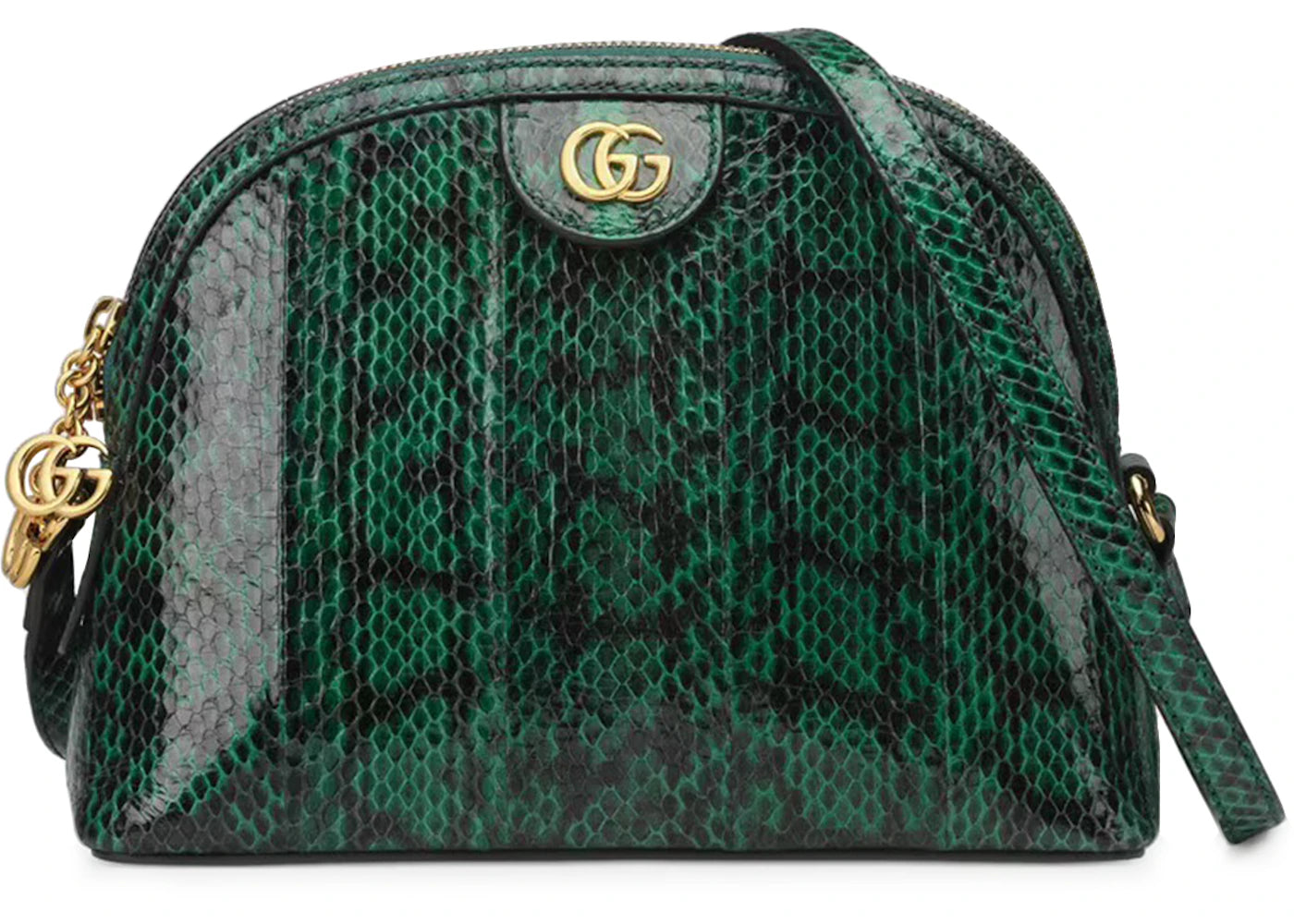 Gucci Ophidia Small Snakeskin Shoulder Bag Green