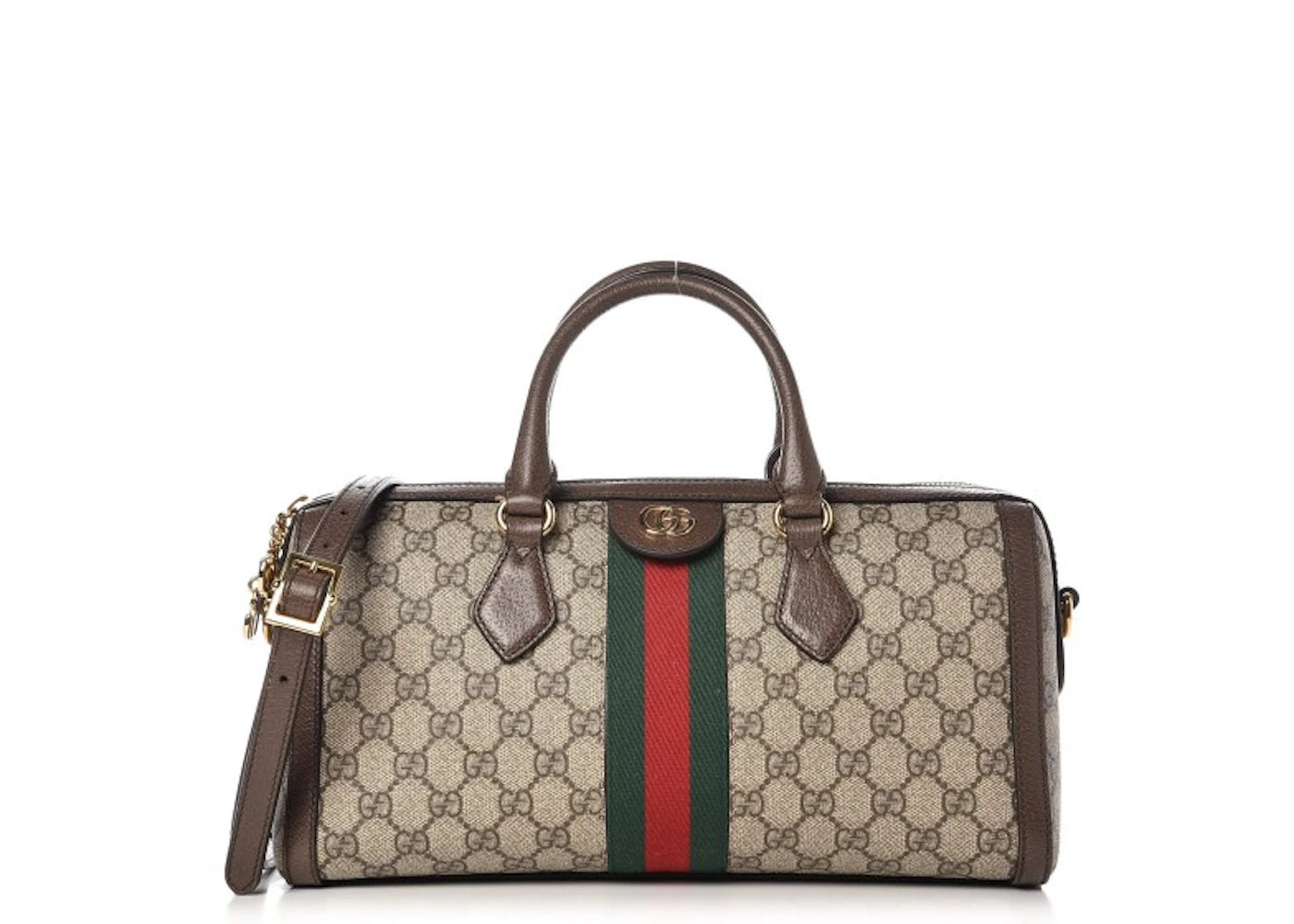 Gucci Ophidia Top Handle GG Supreme Web Medium Brown