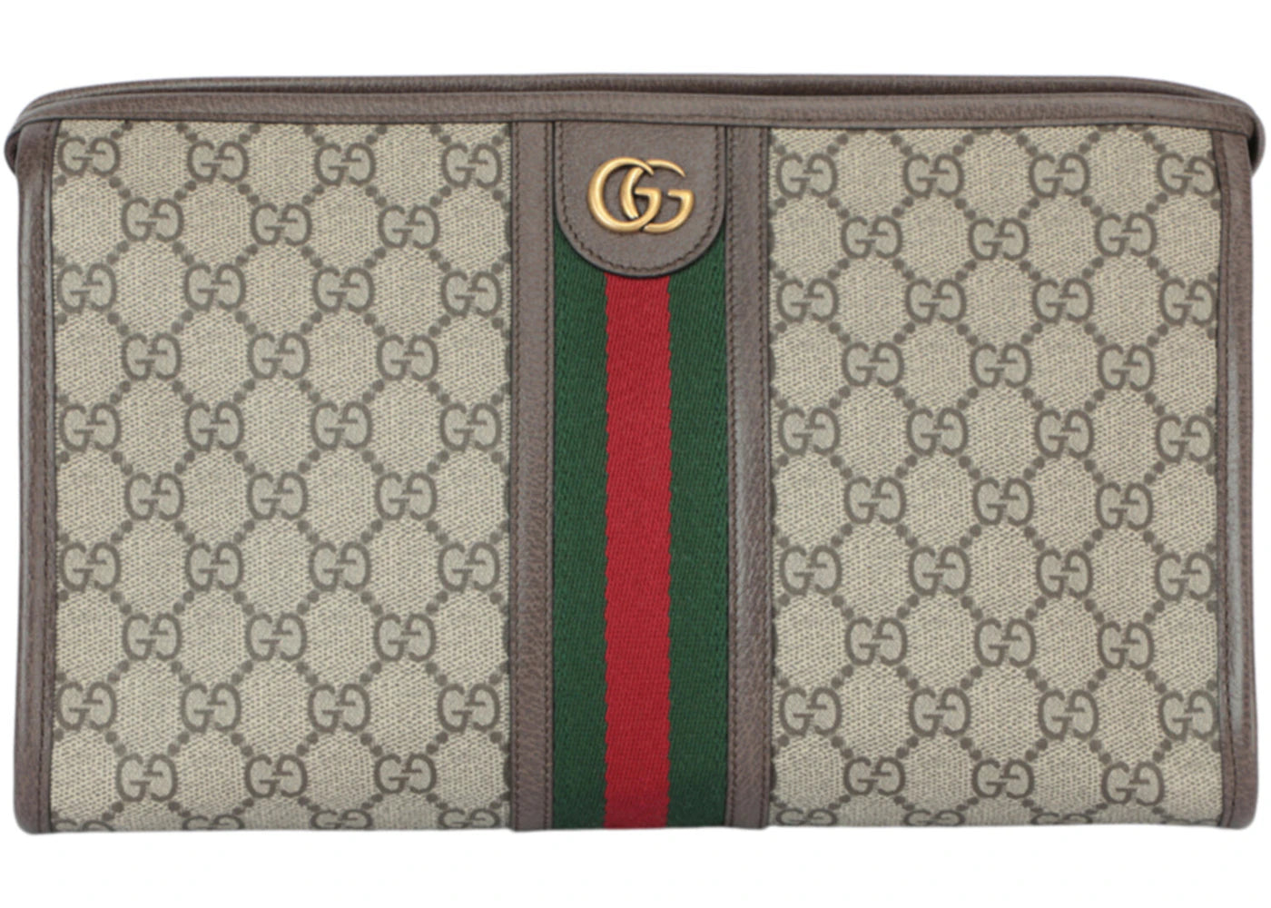 Gucci Ophidia Zipped Pouch Beige/Ebony