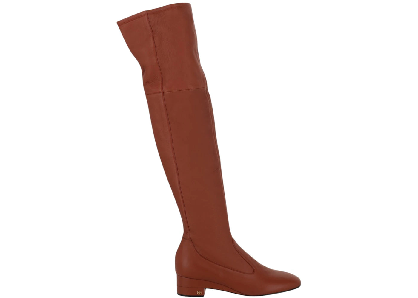 Gucci Over-the-Knee Leather Boots Brown (Women's)