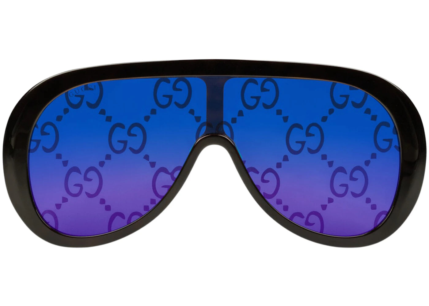 Gucci Oversize Mask Sunglasses Tortoiseshell/Blue (720723 J0741 2340)