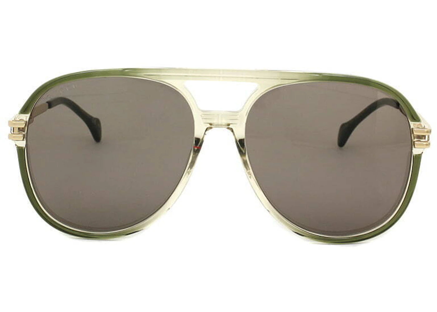 Gucci Oversized Aviator Sunglasses Green/Gold (GG1104S-003-61)