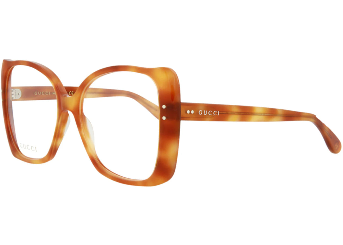 Gucci Oversized Eyeglasses Havana/Havana/Transparent (GG0473O-30006450-003)