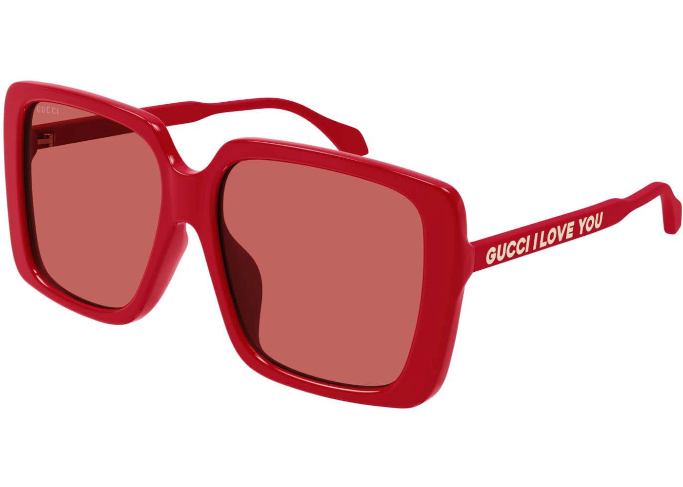 Gucci Oversized Square Frame Sunglasses Red/Red (GG0567SAN-005-FR)