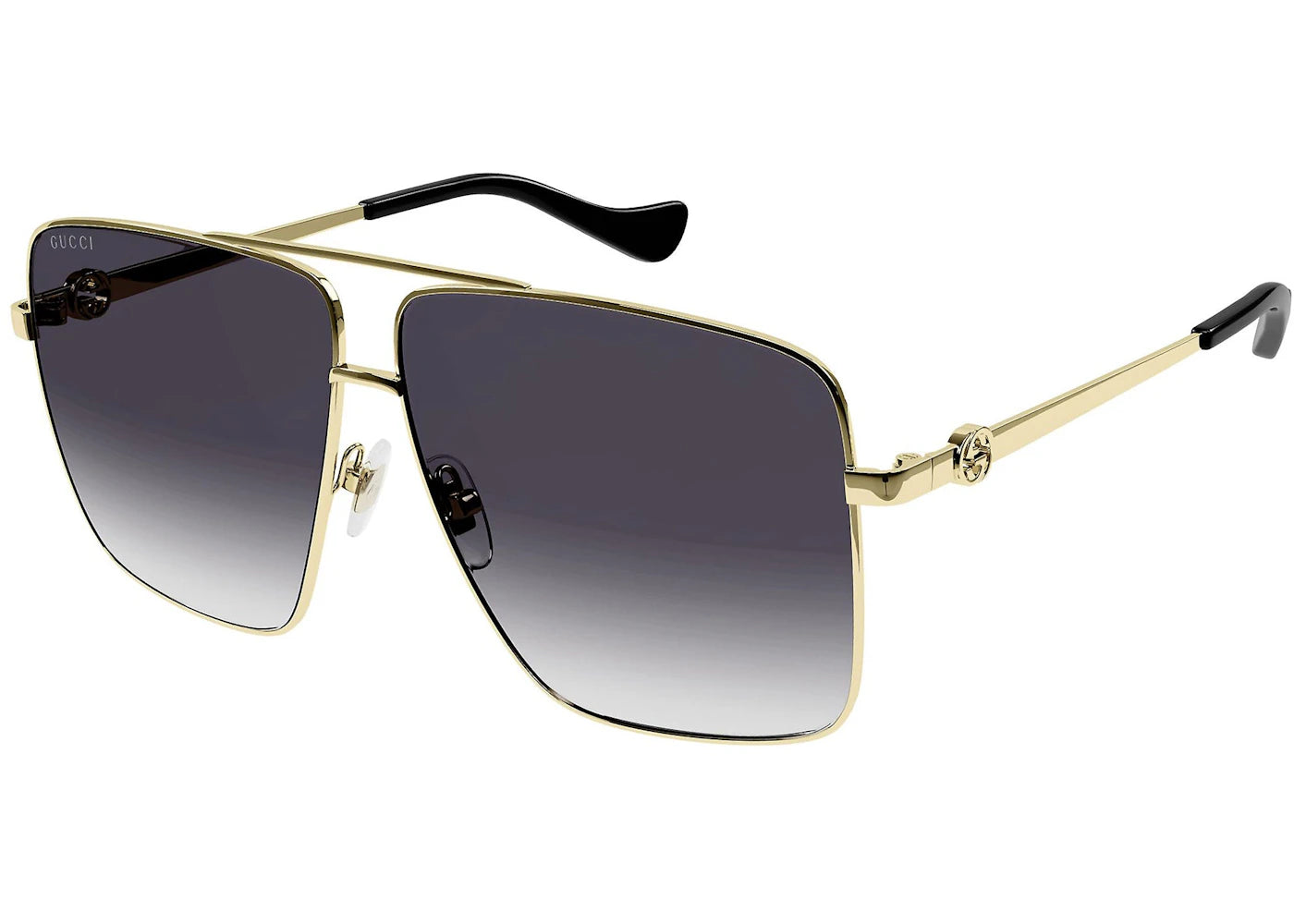 Gucci Oversized Square Sunglasses Gold/Gray Gradient (GG1087S-001-63)