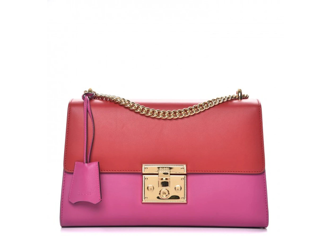 Gucci Padlock Medium Rosette Fuchsia/Hibiscus Red