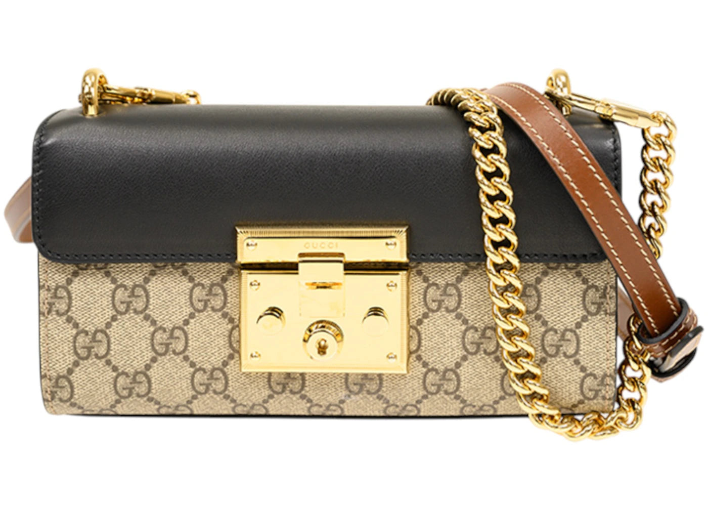 Gucci Padlock Mini GG Supreme Shoulder Bag Beige/Ebony