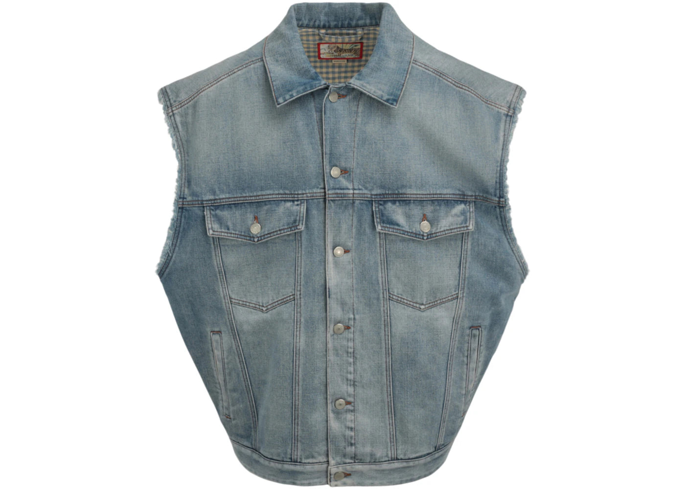 Gucci Painted Denim Vest Blue
