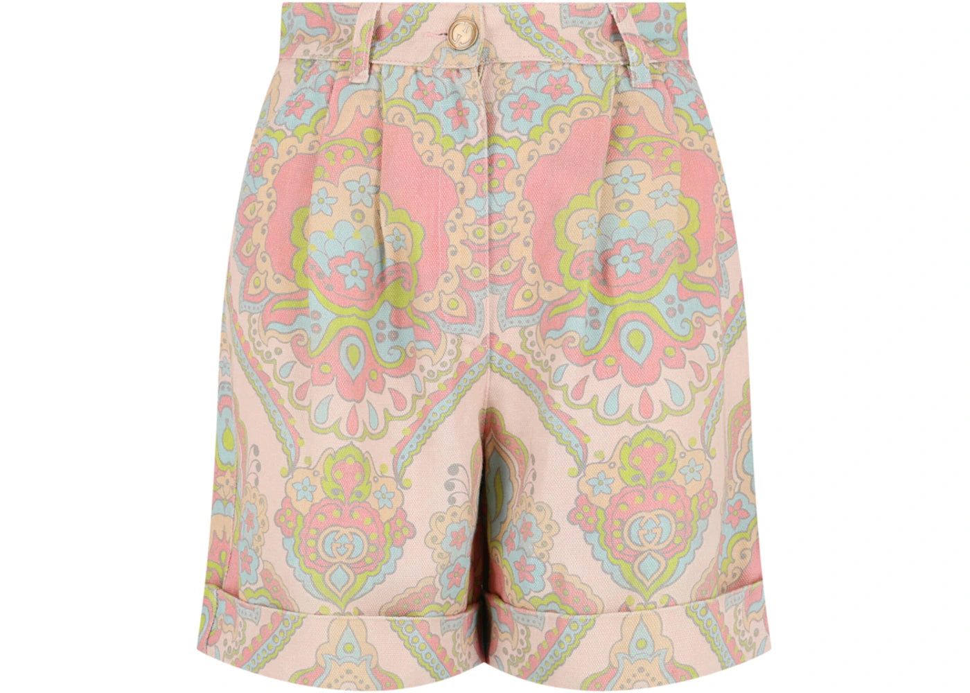 Gucci Paisley Printed Shorts Pink