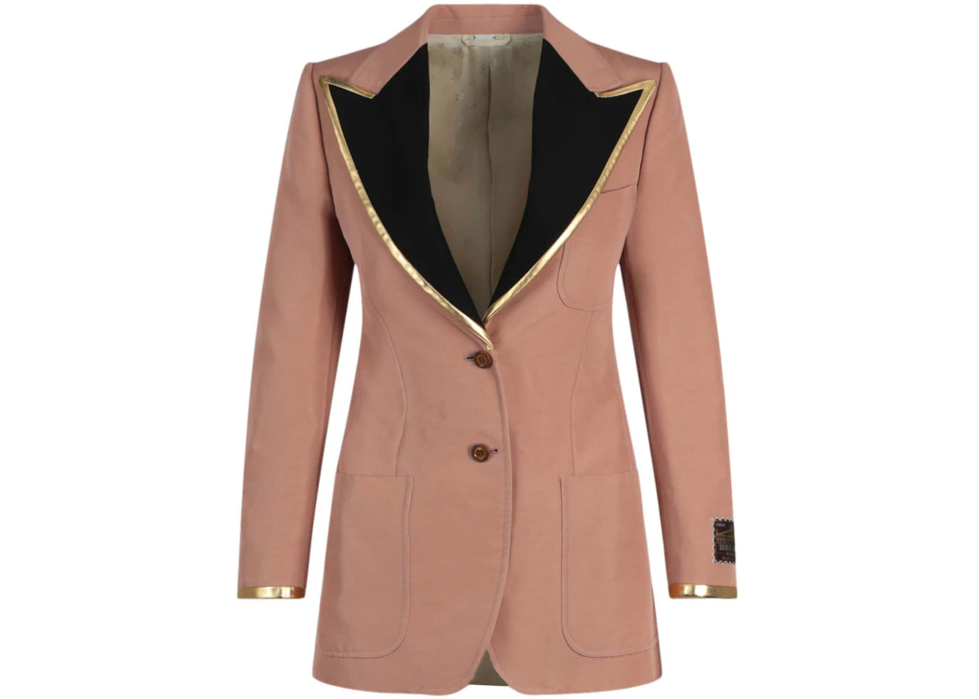 Gucci Peaked Lapel Blazer Pink