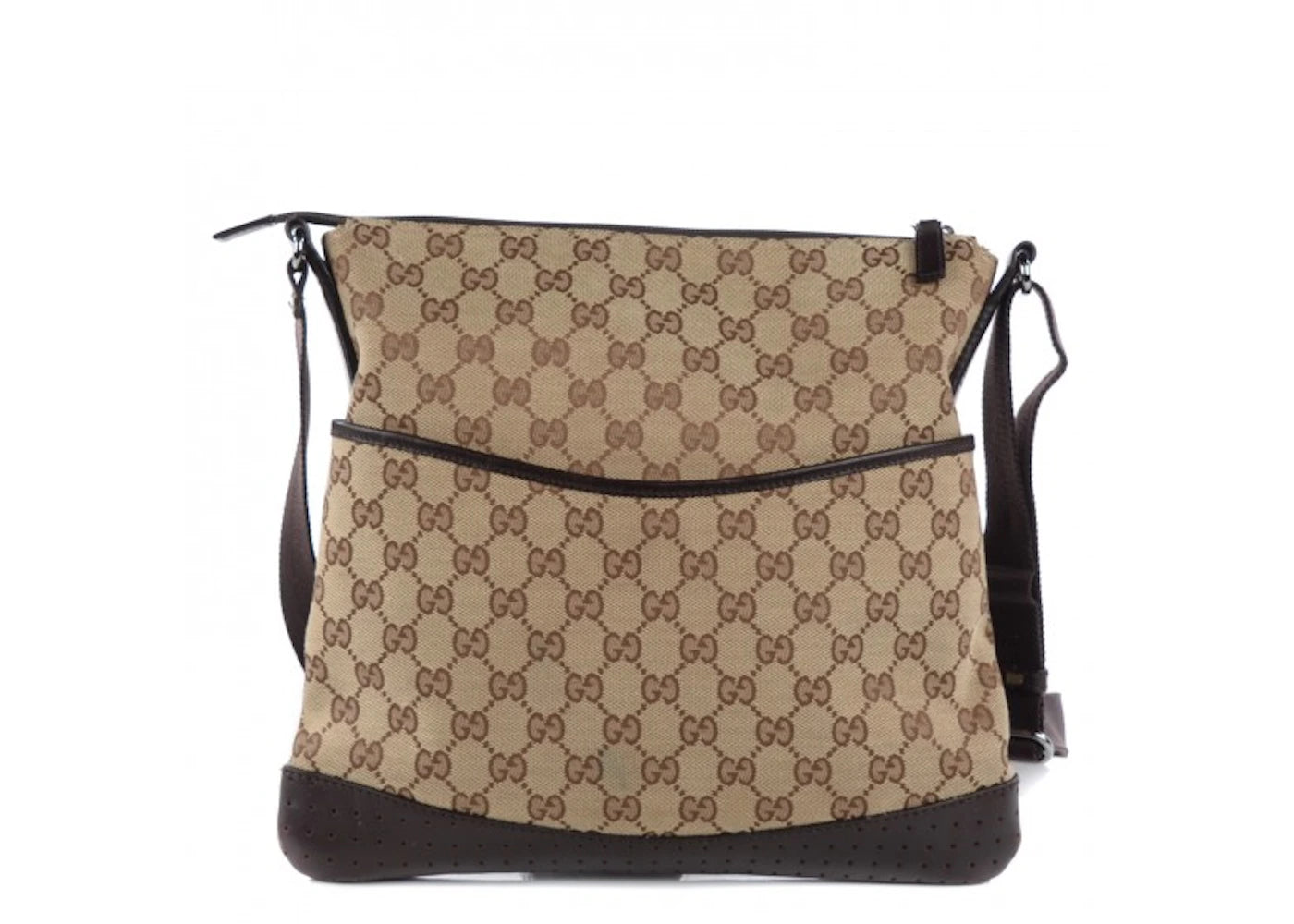 Gucci Perforated Messenger GG Medium Brown