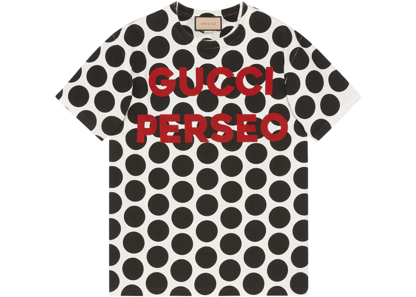 Gucci Perseo Polka Dot Print T-Shirt Black/White