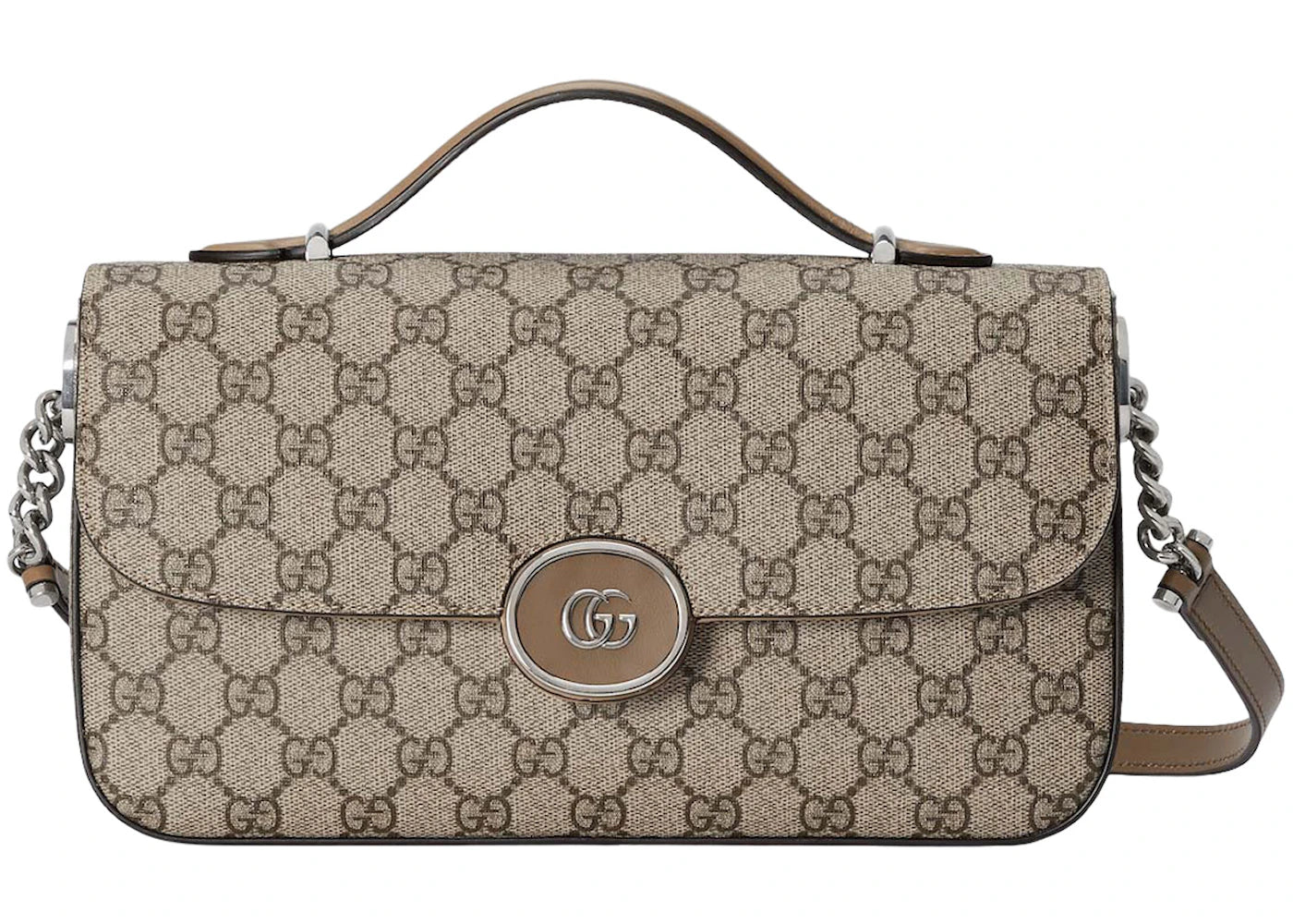 Gucci Petite GG Small Shoulder Bag Beige/Ebony