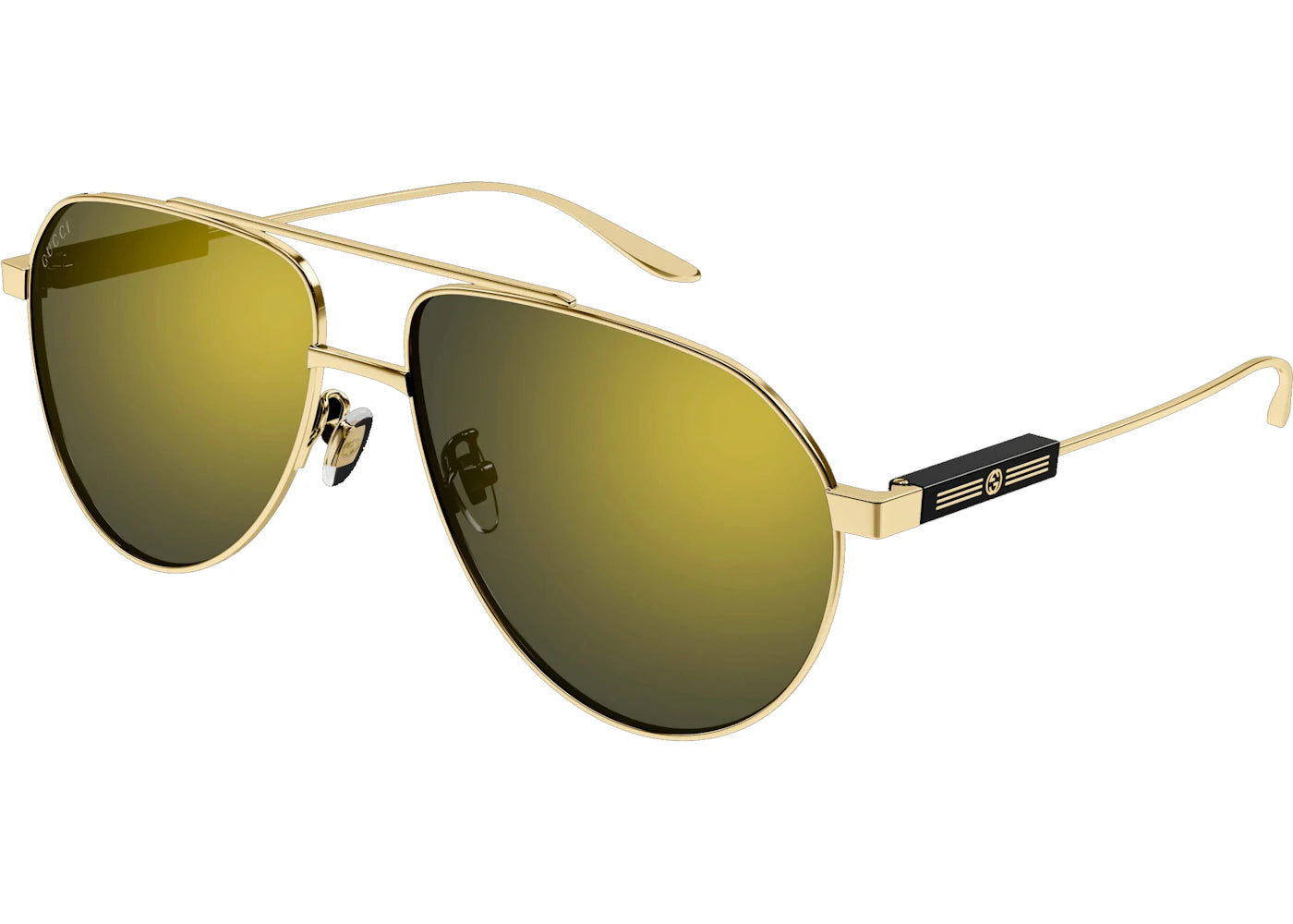 Gucci Pilot Mirrored Sunglasses Yellow/Gold (GG1311S-002-61)