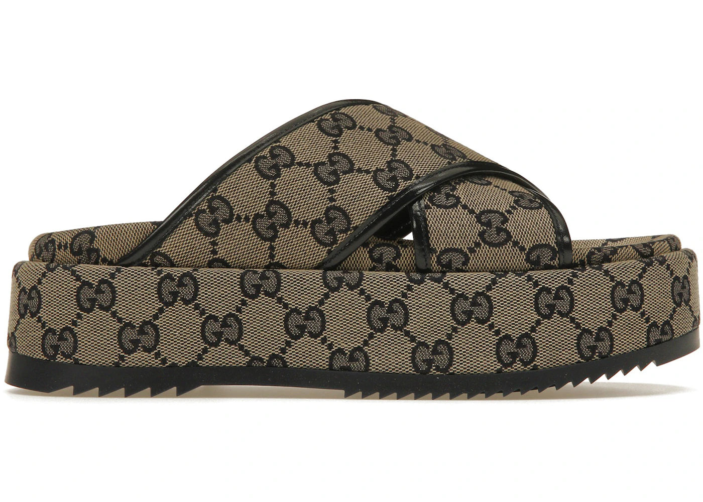 Gucci GG Platform 30 mm Sandal Blue Canvas