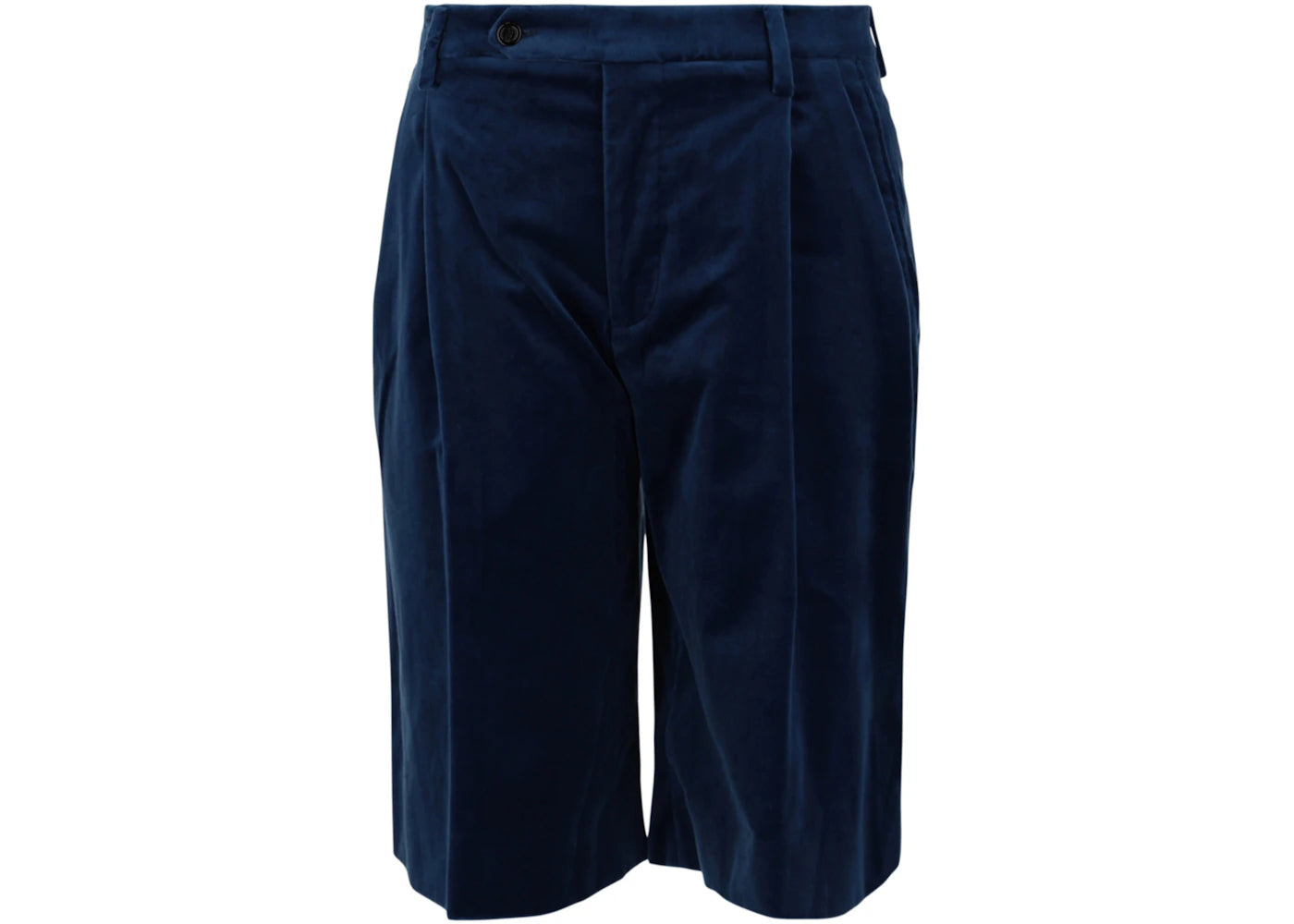 Gucci Pleated Velvet Shorts Blue
